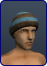 M Hair Hat Cap Up Blue Brown